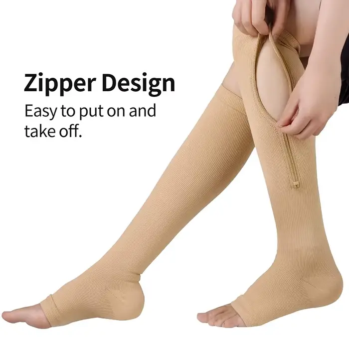 Chaussettes de Compression à fermeture éclair pour femmes