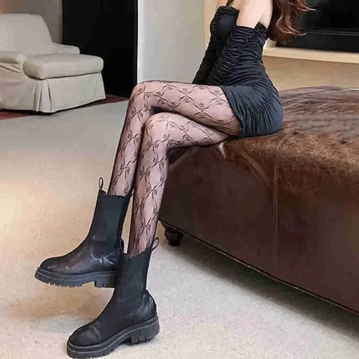 Collants en résille de style punk pour femmes