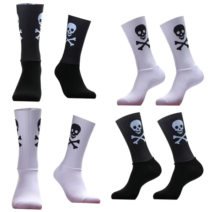 Chaussettes 2025 cyclisme nouveau crâne sport Aero Silicone antidérapant Pro extérieur nouvelles