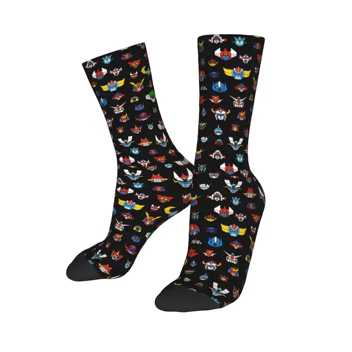 Custom Ufo Robot  Logo Dress Socks for Men Women Warm Fashion Novelty Goldorak  G-Grendizeres Mazing