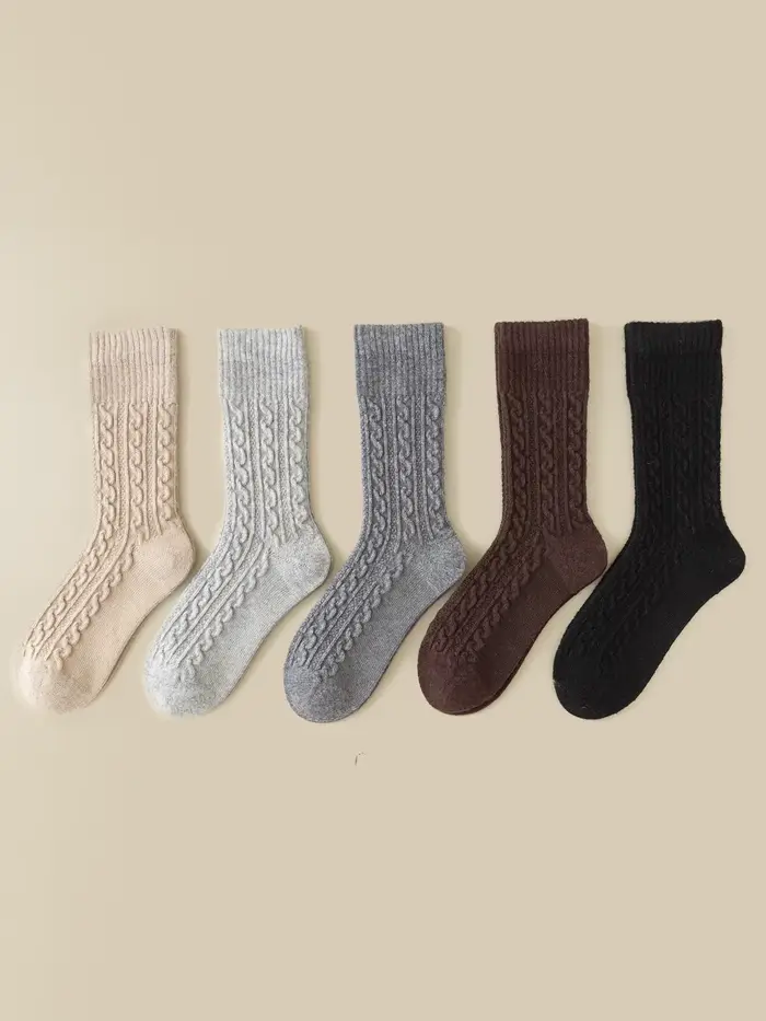 Chaussettes longues en laine mérinos 100% pour femmes