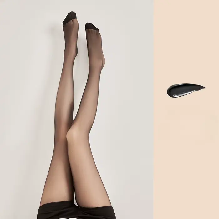 Collants couleur peau été résistant aux déchirures Anti-noyau crochet fil collants bas noirs respira