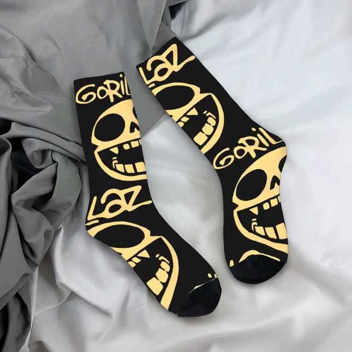 Gorillaz chaussettes automne groupe de Rock bas drôle Couple haute qualité chaussettes motif Skatebo