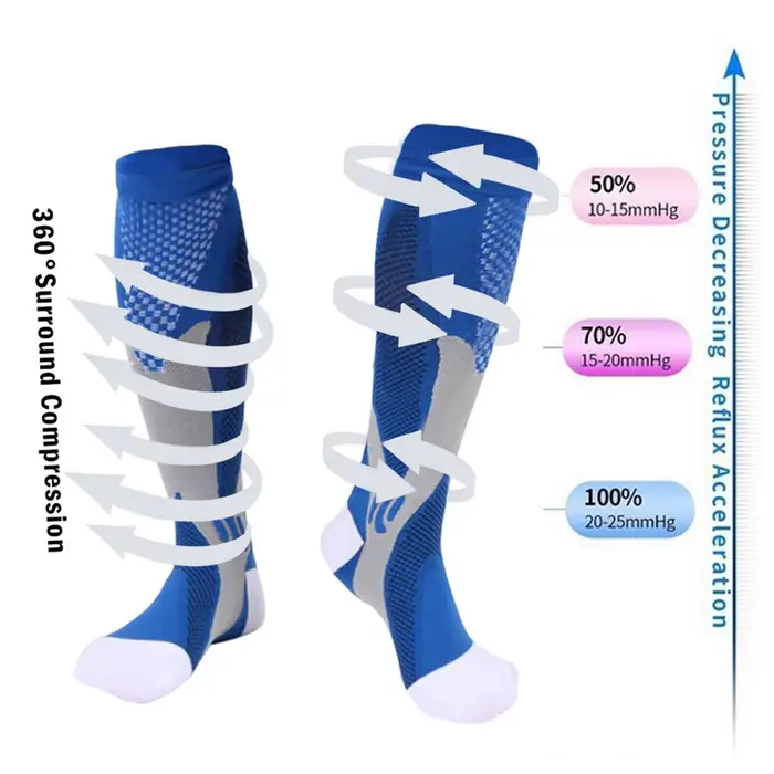 1 paire de chaussettes de Compression de Sport pour hommes et femmes