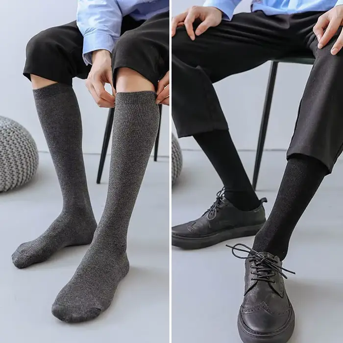 Chaussettes longues formelles pour hommes