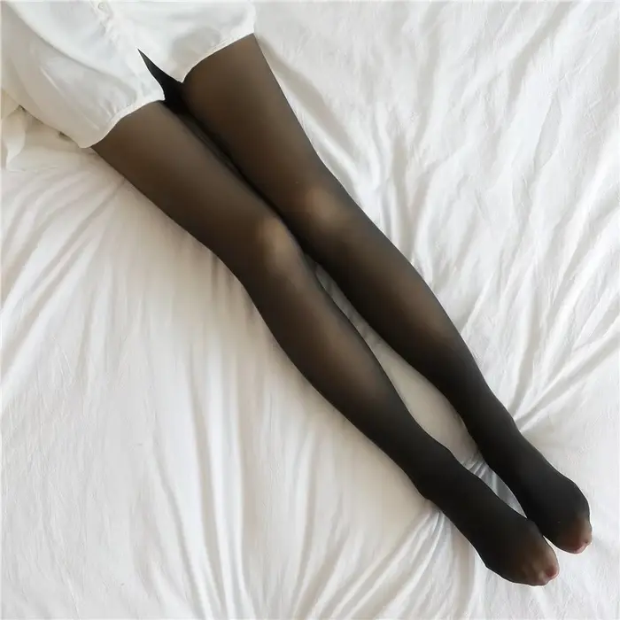 Collants thermiques épais bas femmes chaud hiver Sexy collants translucides Leggings femme taille ha