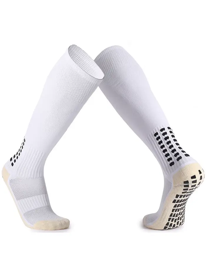 Chaussettes antidérapantes de genou de football, chaussettes antidérapantes de sport de football/bas
