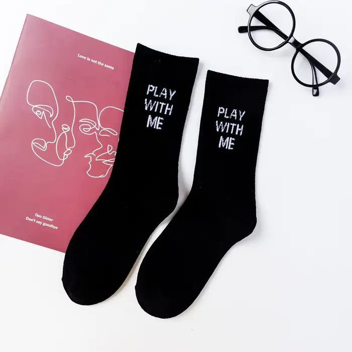 Chaussettes de skateboard pour femmes, chaussettes de rue Kawaii, chaussettes Hip Hop, chaussettes M