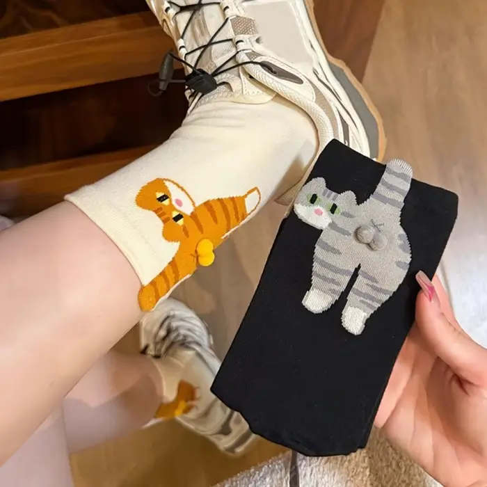 1 pièces nouvelles chaussettes de chat pour femmes hommes cadeau de noël nouveauté