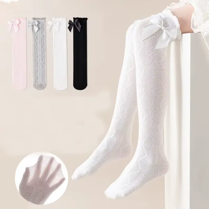 2 paires de chaussettes hautes pour filles