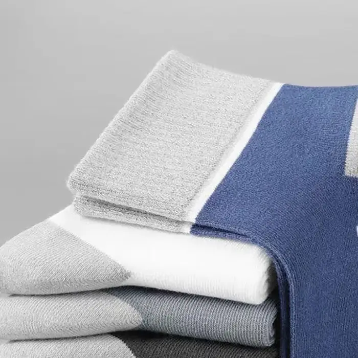Chaussettes rayées en pur coton pour hommes