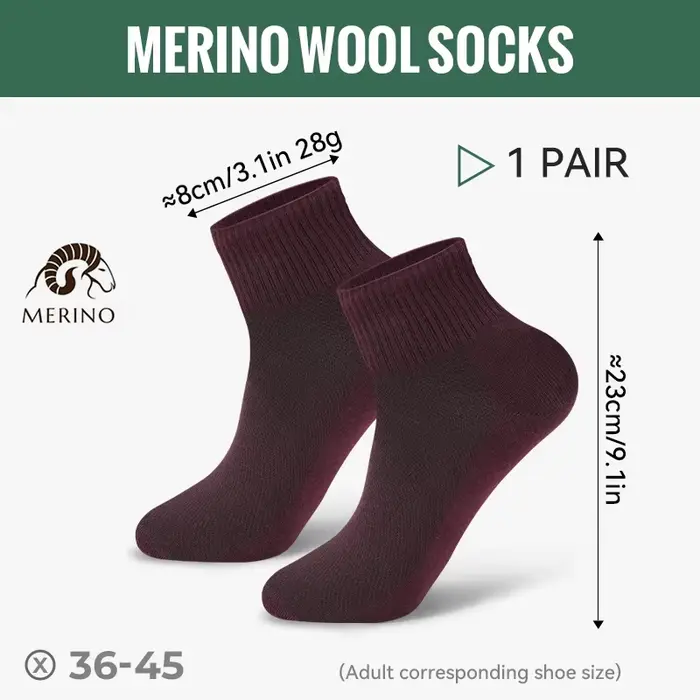 WRELS 1/2/3 paires de chaussettes en laine mérinos chaussettes de randonnée respirantes pour hommes 