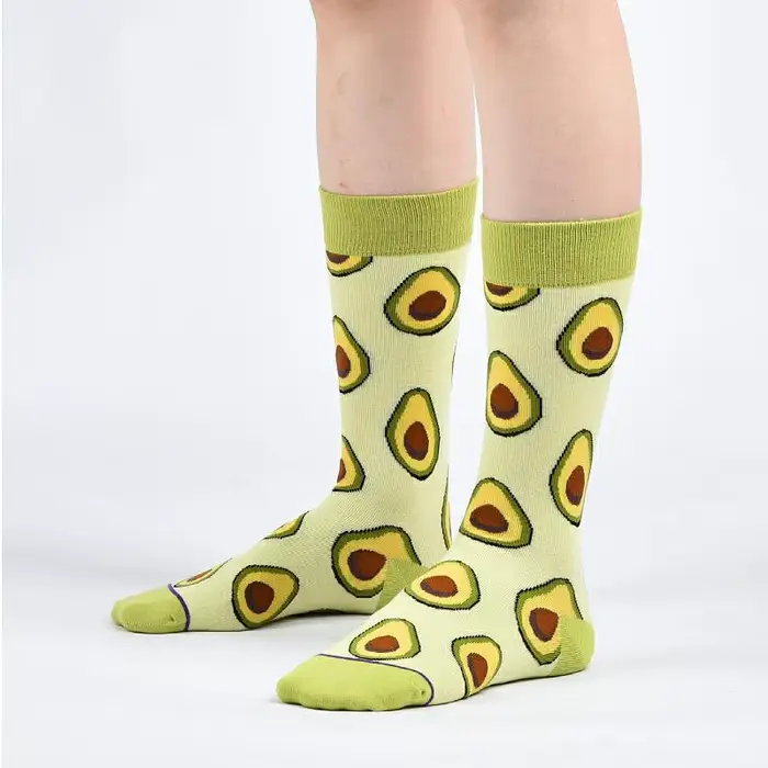 Chaussettes mignonnes pour femmes, chaussettes de fruits de nourriture animale de dessin animé, chau