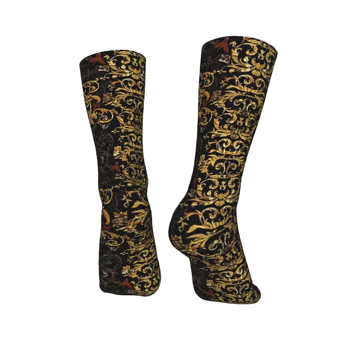 Chaussettes Renaissance dorées Transitions bas gothiques Couple
