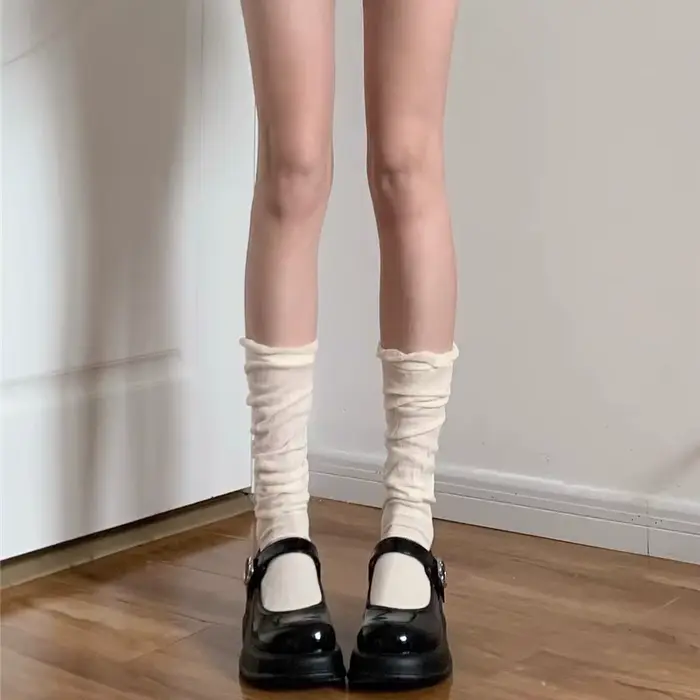 Chaussettes fines au genou Harajuku pour femmes