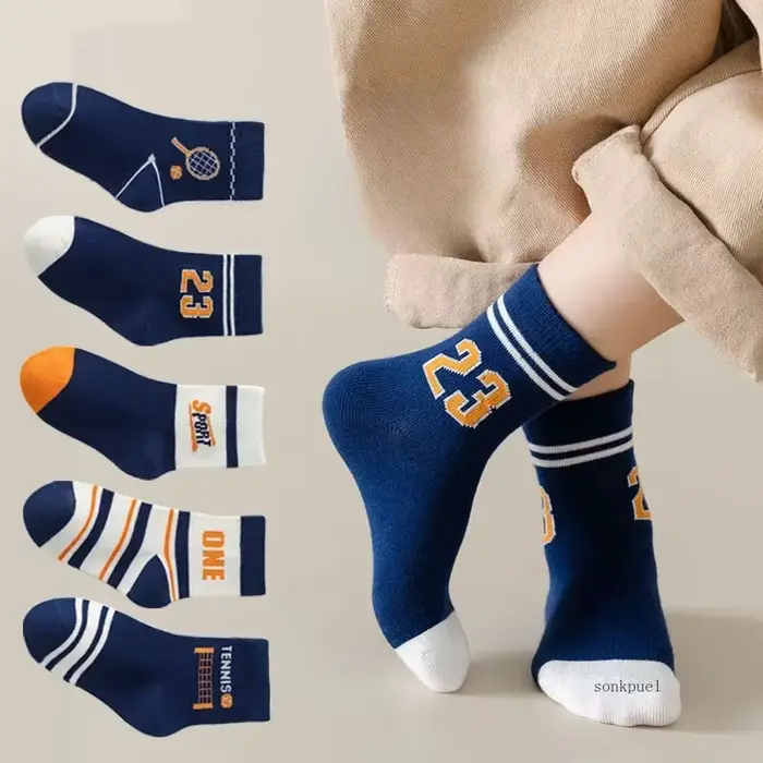 5 paires de chaussettes pour enfants garçons