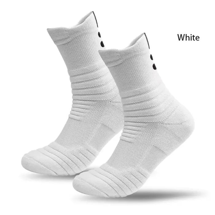 Chaussettes de sport à tube moyen pour hommes, chaussettes de course de badminton, chaussettes d'ext