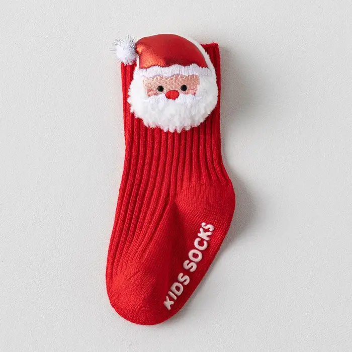 Chaussettes de noël pour bébés garçons et filles, chaussettes de sol antidérapantes pour enfants de 