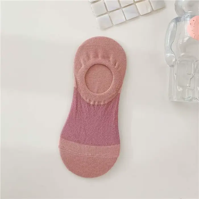 5 paires de chaussettes bateau invisibles en soie glacée, chaussettes d'été transparentes antidérapantes, bonneterie respirante pour femmes, chaussettes à Tube court pour filles