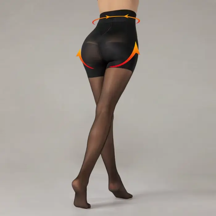 1 paire de collants en Nylon 40D pour femmes, haut de contrôle transparent, bas de durabilité incroy