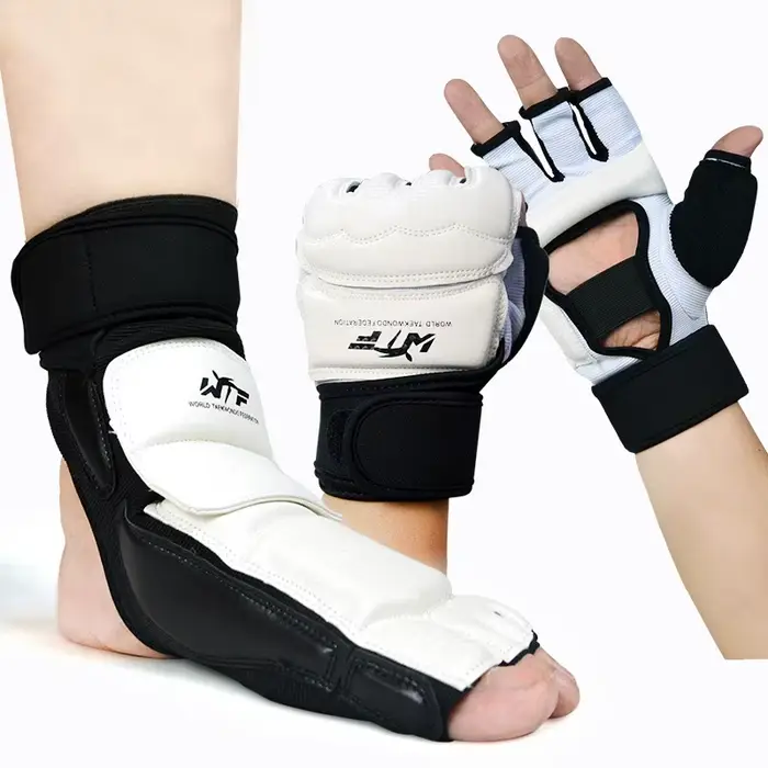 Gants de pied en cuir pour taekwondo, anneau de Rotterdam, protection de rinçage de karaté, équipeme