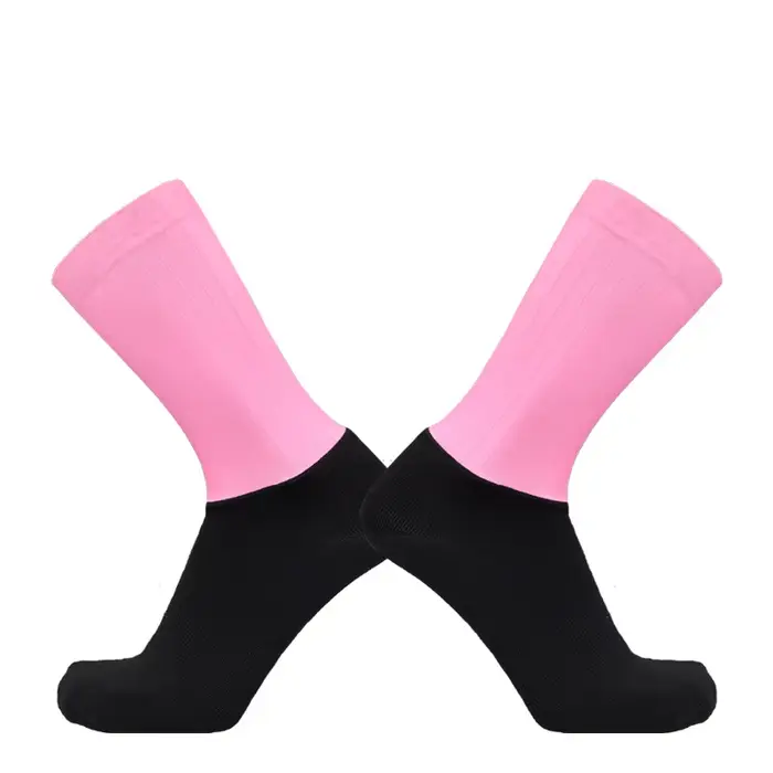 Aero cyclisme été Anti chaussettes Whiteline Slip Silicone chaussettes hommes vélo Sport course vélo
