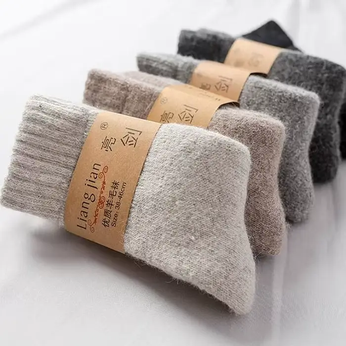 Chaussettes hommes Super plus épais solide chaussette laine