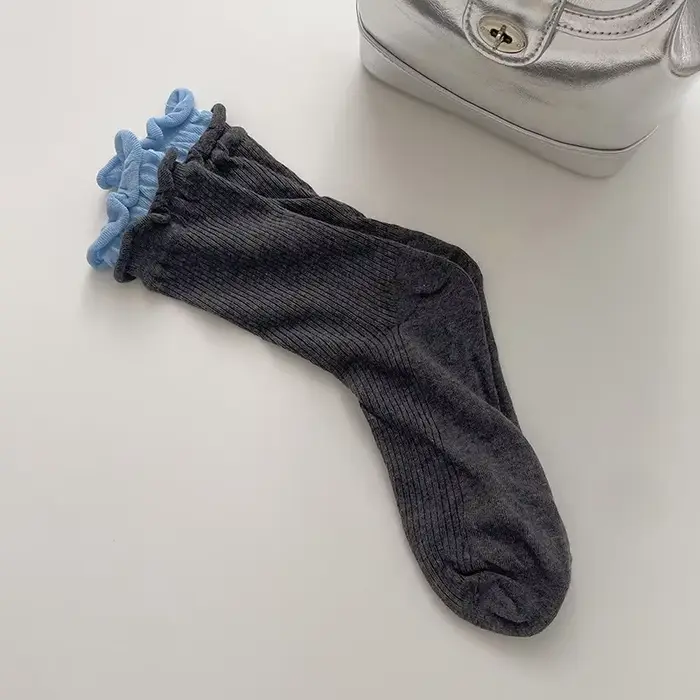Chaussettes Midtube assorties à Double nervuré pour femmes et chaussettes assorties bonbons pour Mor