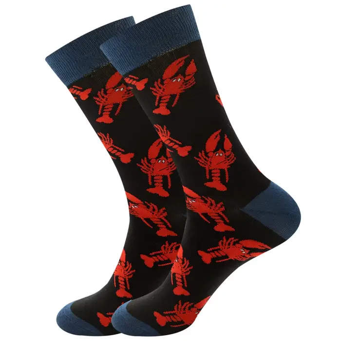 Chaussettes en coton drôles pour hommes et femmes, Fruit, Avocat, Crème glacée, Chat, Chien, Animal,