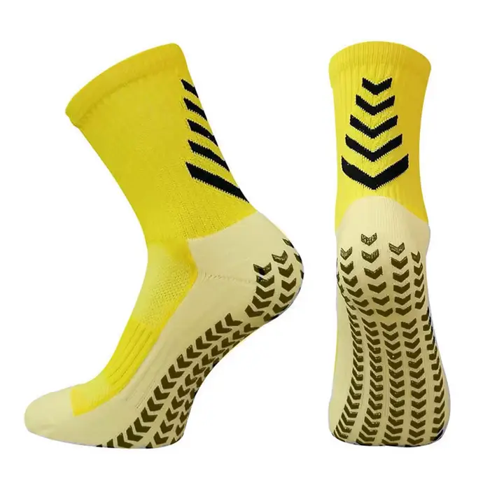 Chaussettes de Football pour hommes, athlétiques, antidérapantes, rembourrées, respirantes, pour cou