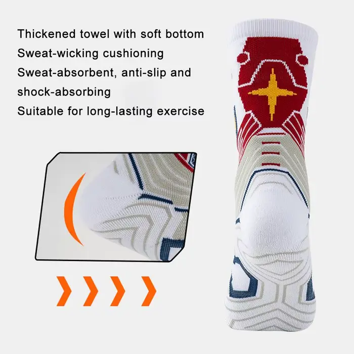 Chaussettes de sport de basket-ball pour hommes