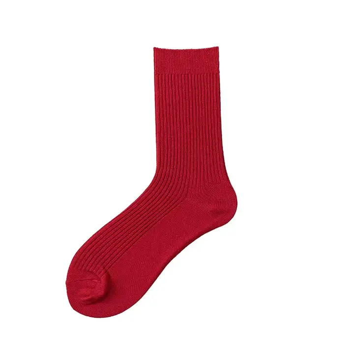 Chaussettes côtelées pour hommes, couleur unie, bonbon brillant, vert Fluorescent, jaune néon, Sport