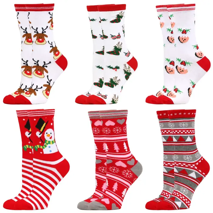 Chaussettes de noël mi-mollet pour hommes et femmes
