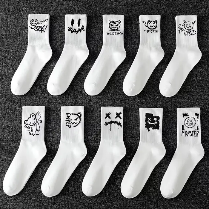 10 paires de chaussettes de sport pour hommes, décontractées, respirantes et polyvalentes. Chaussett