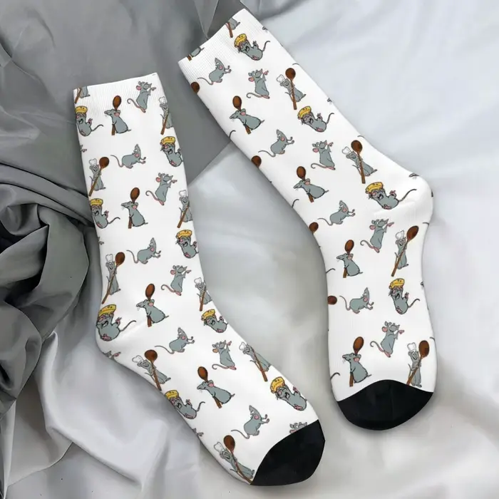 Remy Ratatouille Pack chaussettes automne Rat animaux bas drôle femmes hommes respirant chaussettes 