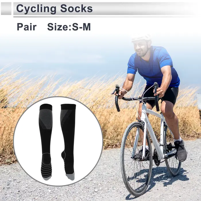 X Autohaux chaussettes de cyclisme respirant absorbant la sueur chaussettes de vélo en plein air gri