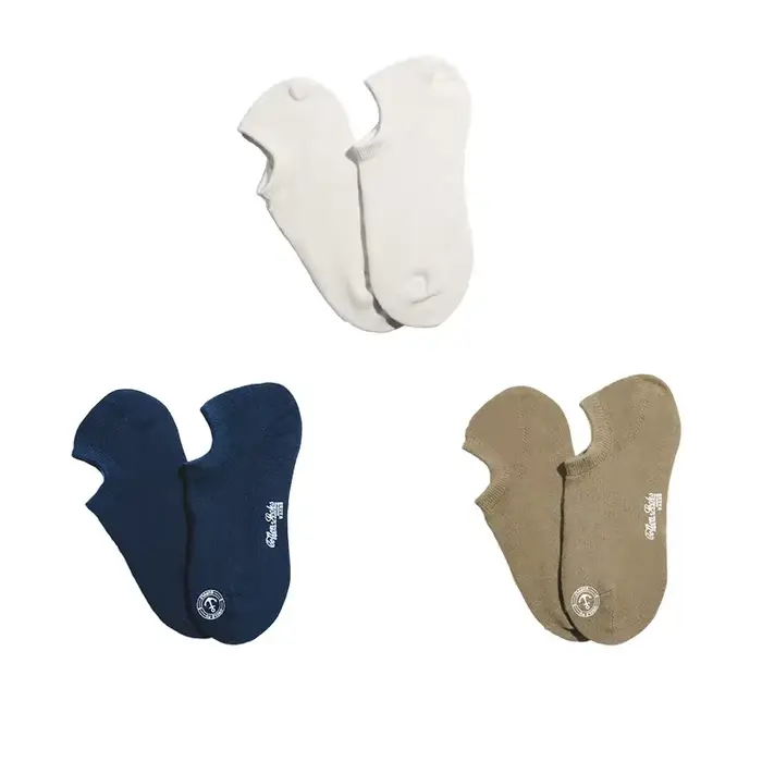 Maden-Lot de 3 paires de chaussettes rétro en coton et silicone pour homme, socquettes fines, absorb
