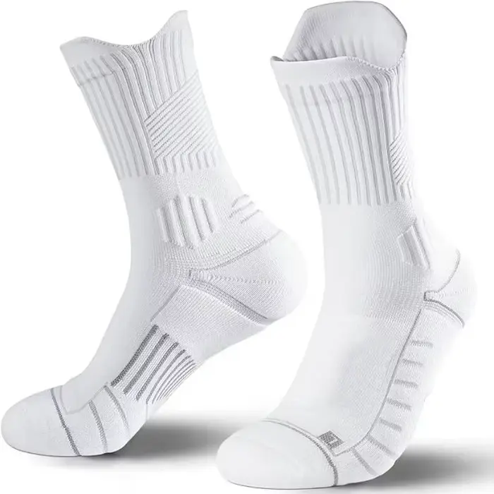 5 paires de chaussettes de sport professionnelles à haute élasticité et fond de serviette rembourré