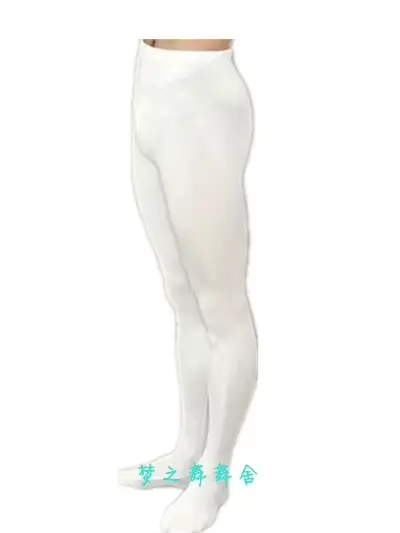 Collants de danse à pieds en nylon IQUE dex pour hommes, vêtements de danse pour garçons, noir et bl