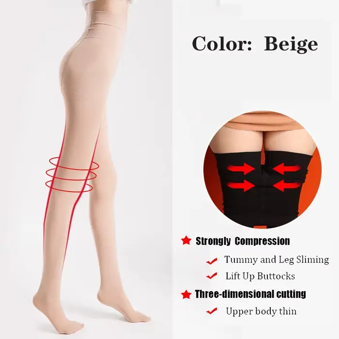Collants artificiel astiques de Grande Taille pour Femme, Bas de Compression, Taille Haute, Extensib