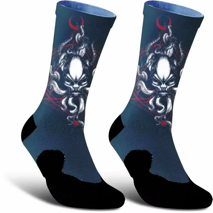 Attrapez rapidement les trésors de chaussettes tendance ! Squelette, Dieu de la mort, Moto - Chiot e