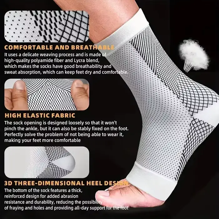 2 pièces/paire Nano chaussettes neuropathie