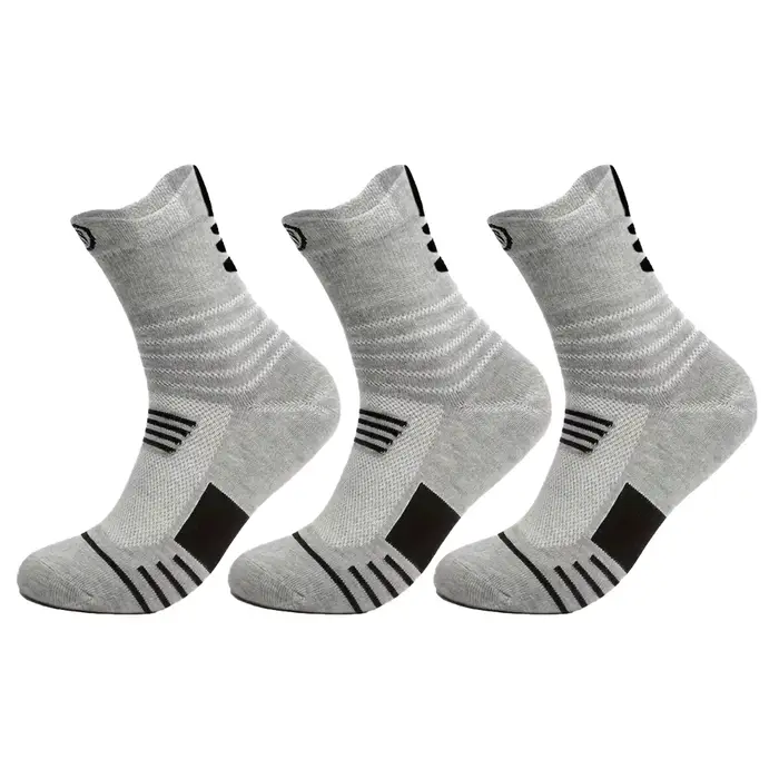 3 paires de chaussettes athlétiques à coussin confortable pour hommes pour les sports de plein air