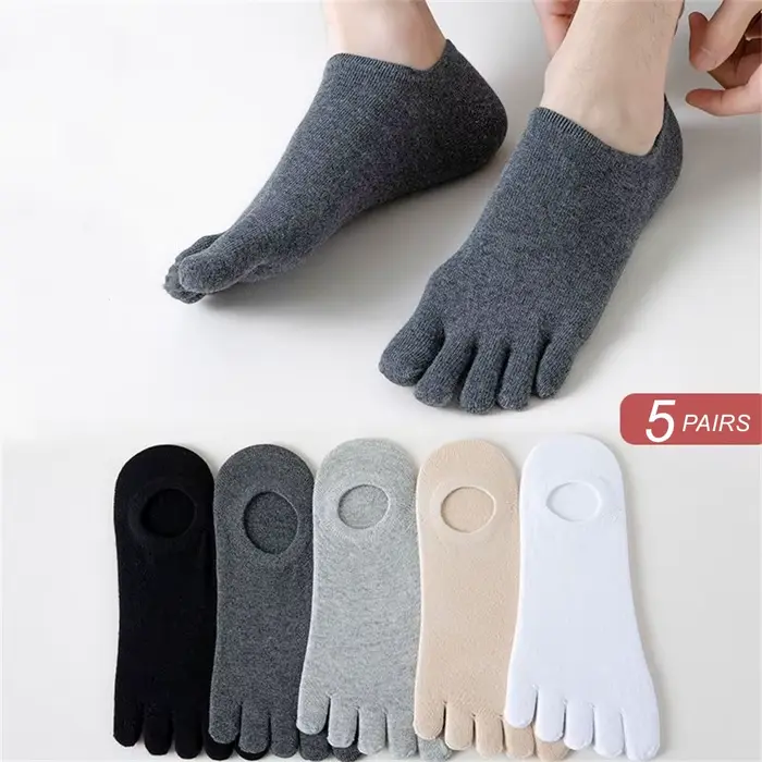 Chaussettes anti-friction à cinq doigts pour hommes