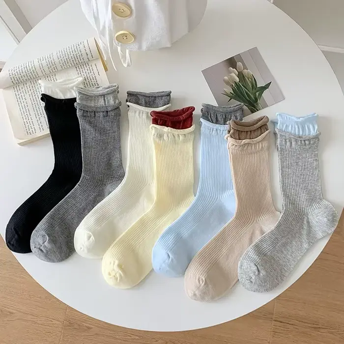 Chaussettes Midtube assorties à Double nervuré pour femmes