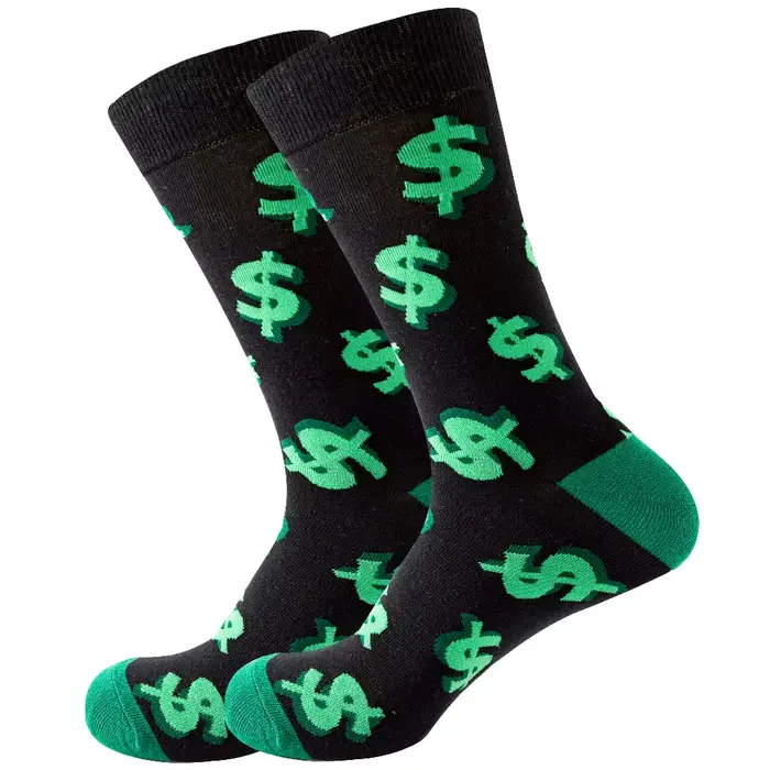 2023 NEW Funny Men Socks Cotton Fashion Trend Harajuku Guitar Beer Boxing Gloves Skull Chess Clown S
