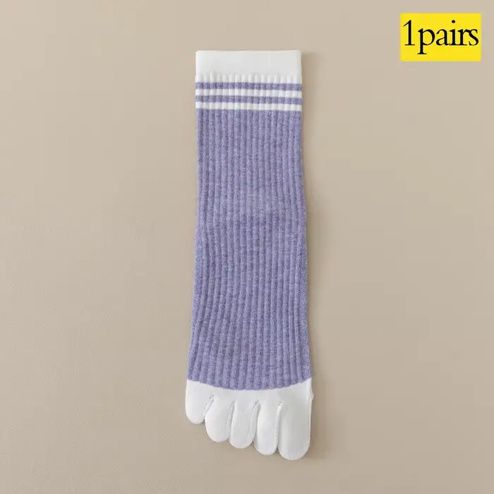 1 paires de chaussettes à orteils pour femmes, mélange de coton, sans couture, Anti-puissance, mi-mo