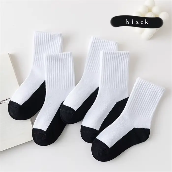 5 paires Printemps Automne Les enfants Coton Chaussettes Fille Garçon Bébé Gardez au chaud Doux et d
