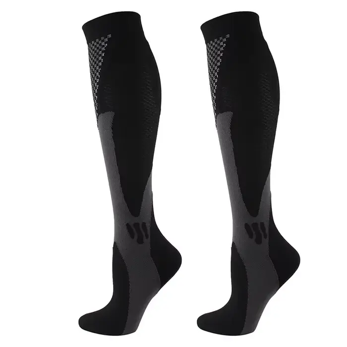 Chaussettes de compression élastiques pour hommes et femmes, chaussettes de sport, anti-fatigue, ada