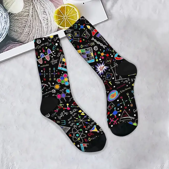 Chaussettes de Style Harajuku heureux, Science incroyable, chaussettes d'hiver unisexes, randonnée, 